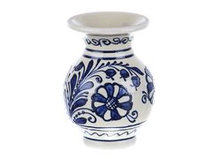 Vaza ceramica albastra de corund 12 cm